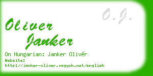 oliver janker business card