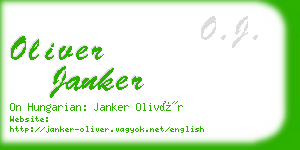 oliver janker business card